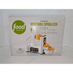 NIB Food Network Vegetable Spiralizer 8-Piece Tabletop Kitchen‎ Gadget Appliance